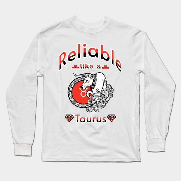 Zodiac attributes: Taurus white Long Sleeve T-Shirt by Ludilac